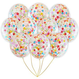 16" Clear Latex Balloon with Pink/ Blue /Gold Star Confetti - SKU:56423 - UPC:011179564231 - Party Expo