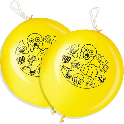 16" Emoji Punch Ball Latex Balloons (1ct) - SKU:50639 - UPC:011179506392 - Party Expo