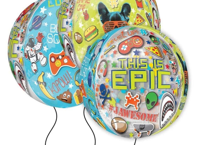 16" Epic Party Orbz Balloon - SKU:91083 - UPC:026635378246 - Party Expo