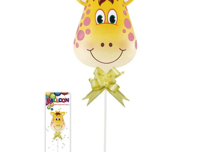 16" Giraffe Head Mylar Balloon Centerpiece with Stand - SKU:BP2120* - UPC:810057954009 - Party Expo