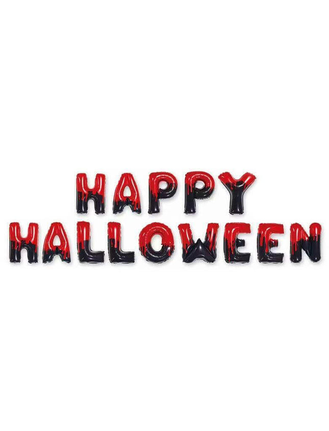 16" Happy Halloween Mylar Balloon Banner - SKU:85877 - UPC:8712364858778 - Party Expo