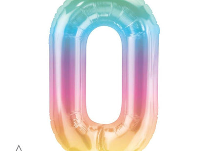 16" Jelli Ombre Number '0' Mylar Balloon - SKU: - UPC:071444863643 - Party Expo