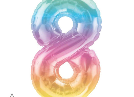16" Jelli Ombre Number '8' Mylar Balloon - SKU: - UPC:071444862684 - Party Expo