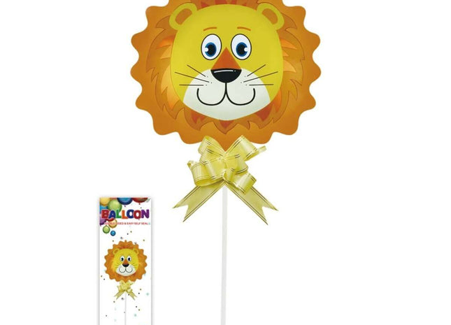 16" Lion Head Mylar Balloon Centerpiece with Stand - SKU:BP2119* - UPC:810057954023 - Party Expo