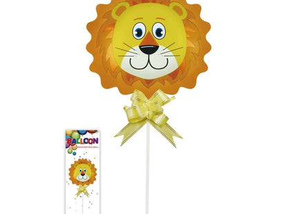 16" Lion Head Mylar Balloon Centerpiece with Stand - SKU:BP2119 - UPC:814364020839 - Party Expo