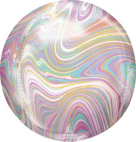 16" Pastel Marblez Orbz Balloon - SKU:4241701 - UPC:026635424172 - Party Expo