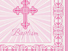 16 Pink Radiant Radiant Cross Baptism Lunch Napkin (16ct) - SKU:43802 - UPC:011179438020 - Party Expo