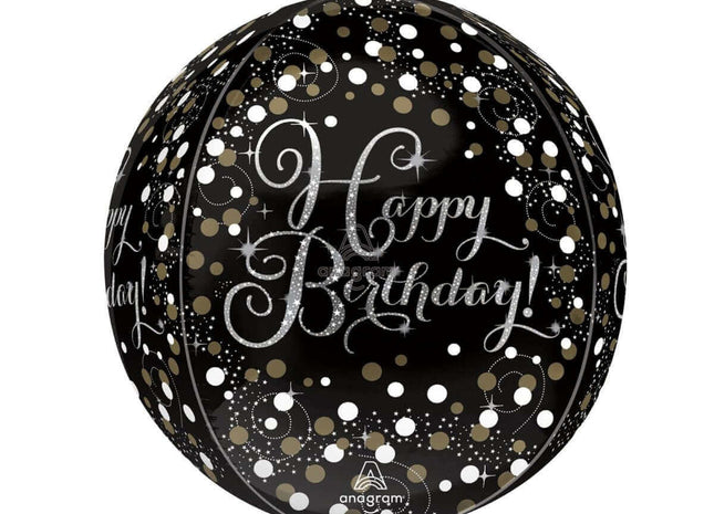 16" Sparkling Birthday Orbz - SKU:4534801 - UPC:026635453486 - Party Expo