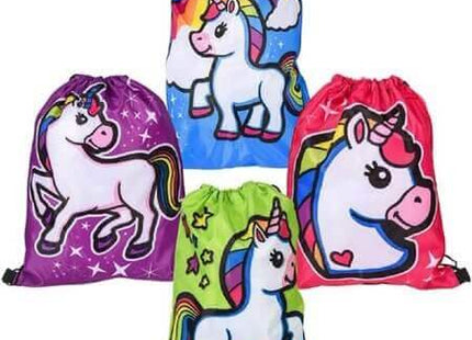 16" Unicorn Drawstring Backpack - SKU:JA-UNIBA - UPC:097138894267 - Party Expo