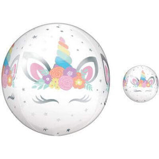 16" Unicorn Party Orbz Balloon - SKU:103758 - UPC:026635411066 - Party Expo