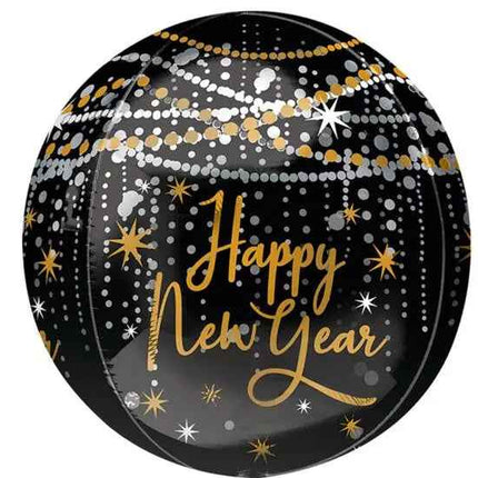 16" Happy New Year Midnight Hour Orbz Balloon Party Expo  