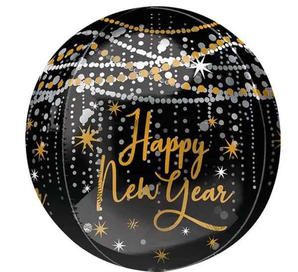 16" Happy New Year Midnight Hour Orbz Balloon Party Expo  
