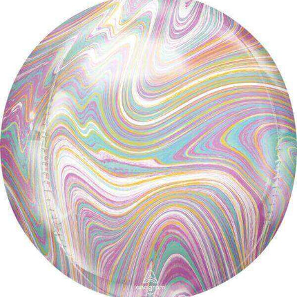 16" Pastel Marblez Orbz Balloon Party Expo  