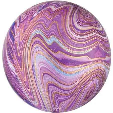 16" Purple Marblez Orbz Balloon Party Expo  
