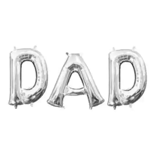 16" Silver DAD Mylar Balloon Party Expo  