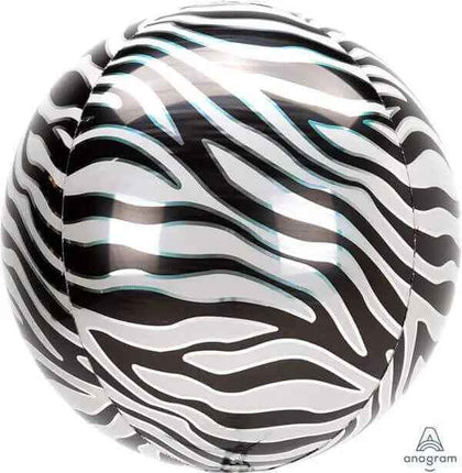 16" Zebra Orbz Balloon Party Expo  