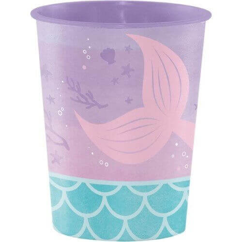 16oz Mermaid Shine Plastic Cup - SKU:336713 - UPC:039938567972 - Party Expo