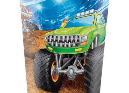 16oz Monster Truck Rally Tumbler Cup - SKU:340205 - UPC:039938622251 - Party Expo