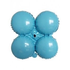 17" Baby Blue Quad Mylar Balloon - SKU:QX-419-BB - UPC:215441163690 - Party Expo