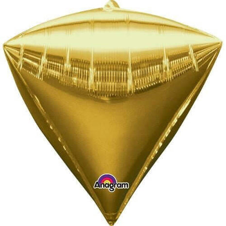 17" Gold Diamondz Mylar Balloon #121 - SKU:63418 - UPC:026635283403 - Party Expo