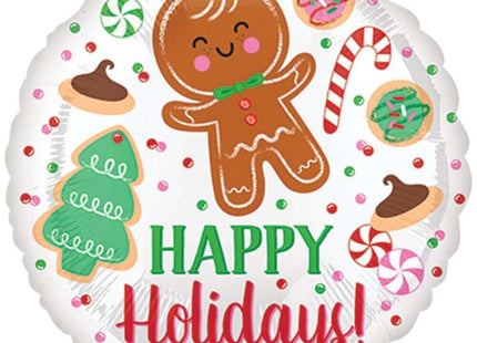 17" Happy Holiday Cookie for Christmas Mylar Balloon #256 - SKU:36015 - UPC:026635360159 - Party Expo