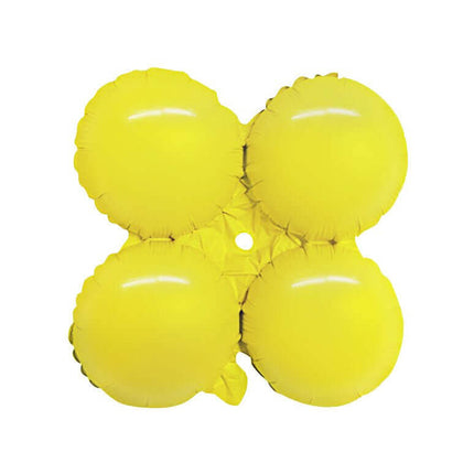 17" Pastel Yellow Quad Mylar Balloon - SKU: - UPC:239712474643 - Party Expo