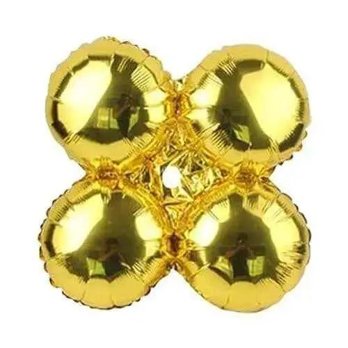 17" Gold Quad Mylar Balloon (1ct) Party Expo  