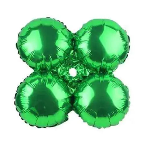 17" Green Quad Mylar Balloon Party Expo  