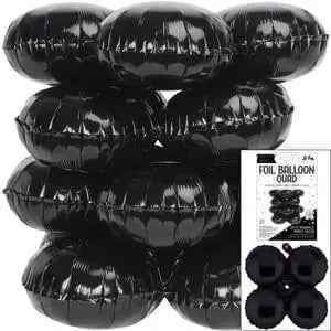 17" LaFete Quad Mylar Balloons - Black (4ct) Party Expo  