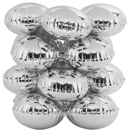 17" LaFete Quad Mylar Balloons - Silver (4ct) Party Expo  