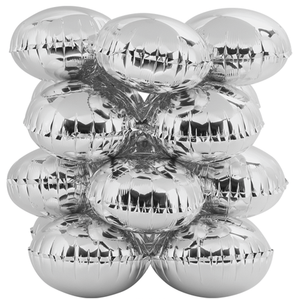 17" LaFete Quad Mylar Balloons - Silver (4ct) Party Expo  