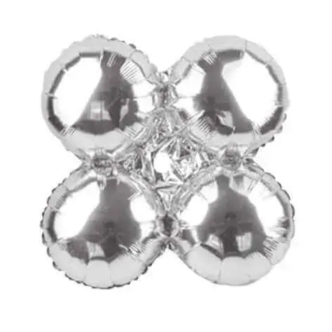 17" Silver Quad Mylar Balloon (1ct) Party Expo  