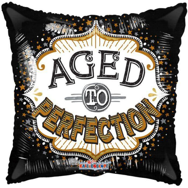 18" Aged To Perfection Mylar Balloon #450 - SKU:161653 - UPC:681070114622 - Party Expo