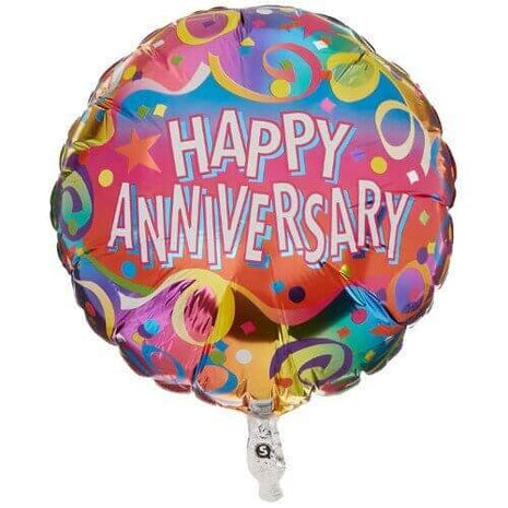 18" Anniversary Confetti Mylar Balloon #149 - SKU:17863 - UPC:071444752244 - Party Expo