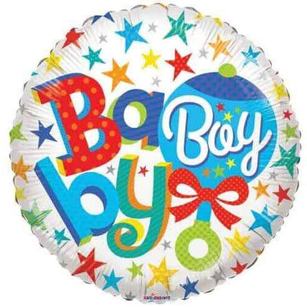 18" Baby Boy Rattle Mylar Balloon #435 - Party Expo