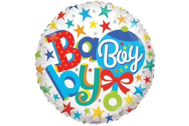 18" Baby Boy Rattle Mylar Balloon #435 - SKU:15846-18SP* - UPC:681070111324 - Party Expo