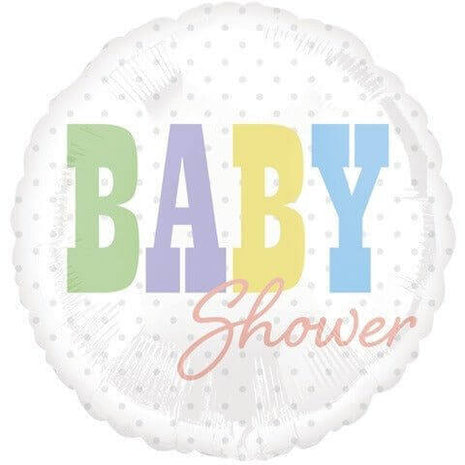 Baby Shower - 18" Pastel Mylar Balloon #145 - SKU:77882 - UPC:026635327657 - Party Expo