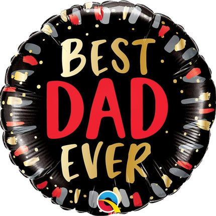 18" Best Dad Ever Mylar Balloon - SKU:98426 - UPC:071444984263 - Party Expo