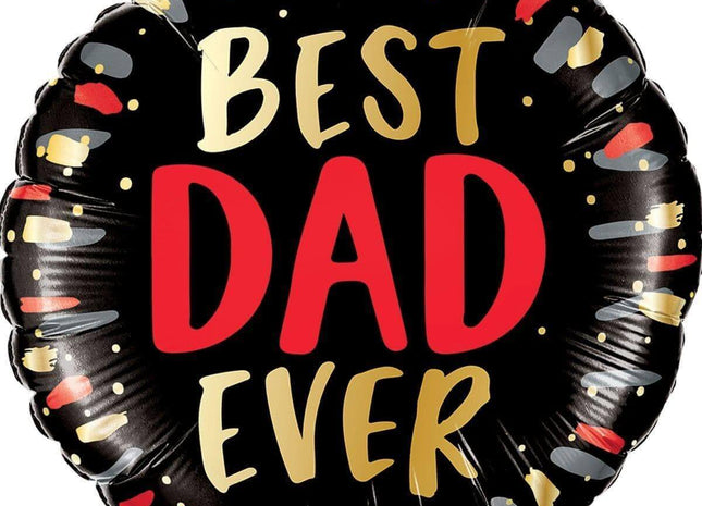 18" Best Dad Ever Mylar Balloon - SKU:98426 - UPC:071444984263 - Party Expo
