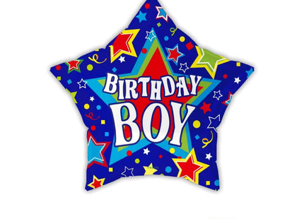 18" Birthday Boy Star Mylar Balloon #160 - SKU:BM2139 - UPC:810057958762 - Party Expo