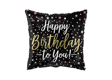 18" Birthday Starlight Mylar Balloon #347 - SKU:158203 - UPC:681070111065 - Party Expo