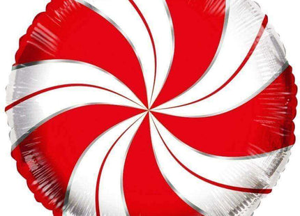 18" Christmas Candy Mint Mylar Balloon - SKU:891673 - UPC:681070892100 - Party Expo