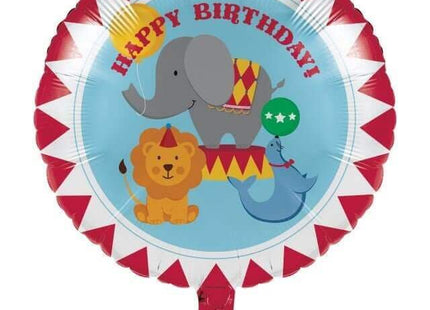 18" Circus Time! Happy Birthday Mylar Balloon - SKU:045684- - UPC:039938090517 - Party Expo