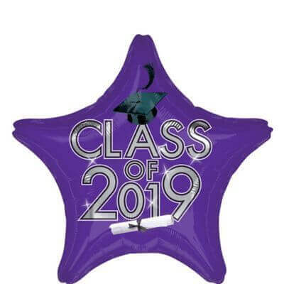 18" Class of 2019 Mylar Balloon - SKU:95857 - UPC:026635393553 - Party Expo