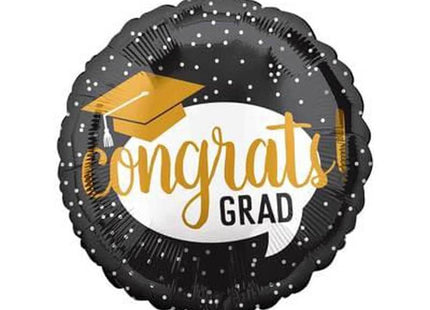 18" Congrats Grad Bubble Mylar Balloon - SKU:90071** - UPC:026635373043 - Party Expo