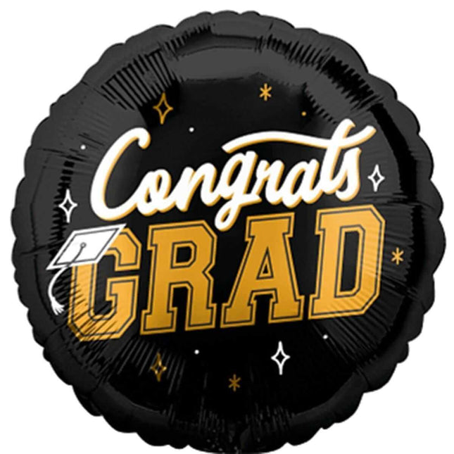 18" Congrats Grad Mylar Balloon - SKU:44427 - UPC:026635444279 - Party Expo
