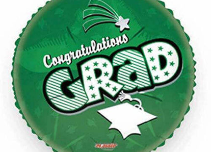 18" Congratulations Grad! Mylar Balloon Green - G30 - SKU: - UPC:764943035597 - Party Expo