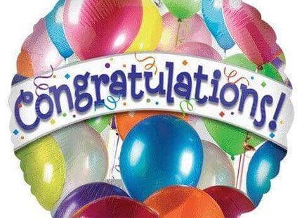18" Congratulations Mylar Balloons #184 - SKU:55413 - UPC:026635242448 - Party Expo