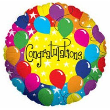 18" Congratulations Rainbow Mylar Balloon - SKU: - UPC:030625165006 - Party Expo