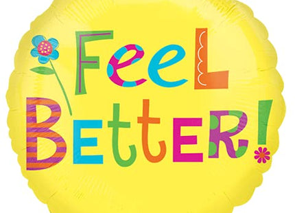 18" Feel Better Bright Daisy Mylar Balloon #179 - SKU:77855 - UPC:026635327060 - Party Expo